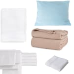Kit para Habitación Premium, Sábanas de Algodón Enriquecido Twin XL de 200 Hilos, Toallas 100 % Algodón, Manta y Almohada de Microfibra